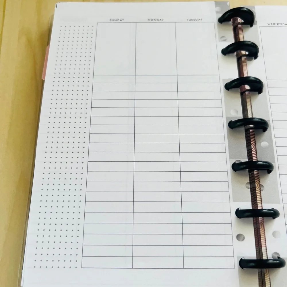 Happy planner mini size inserts weekly layout